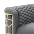 Pemberly Row Modern / Contemporary Velvet Loveseat in Dark Gray