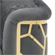 Pemberly Row Modern / Contemporary Velvet Loveseat in Dark Gray