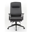 Pemberly Row Contemporary High Back Vinyl Executive Chair in Black
