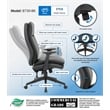 Pemberly Row Contemporary High Back Vinyl Executive Chair in Black