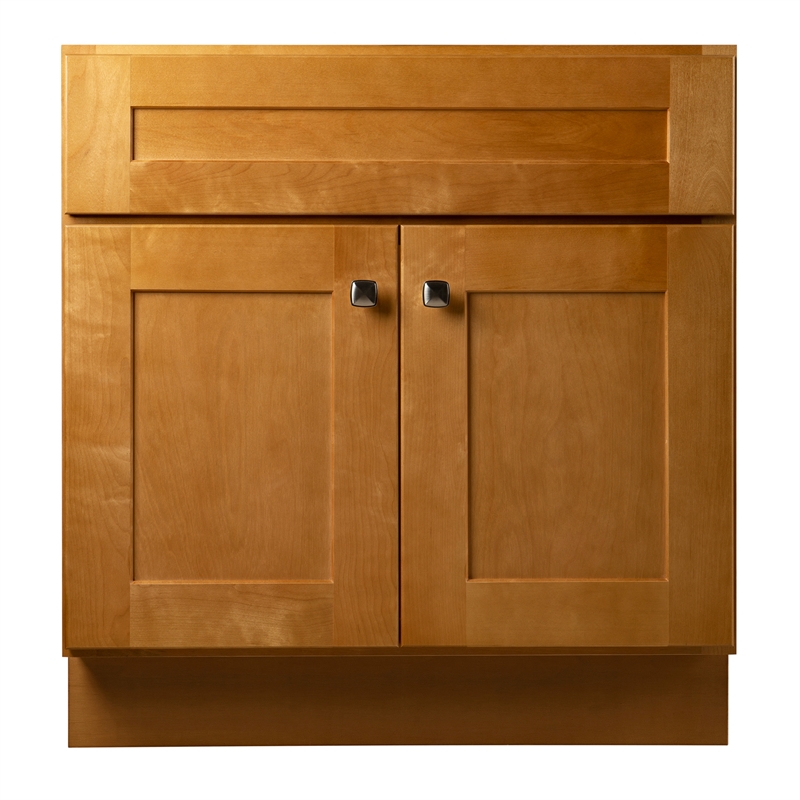 Pemberly Row Vanity Without Top in Modern Birch Fully Assembled