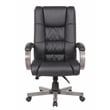 Pemberly Row High Back Executive Chair in Black Upholstery/Gray Wood