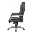 Pemberly Row High Back Executive Chair in Black Upholstery/Gray Wood