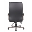 Pemberly Row High Back Executive Chair in Black Upholstery/Gray Wood