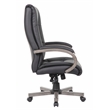 Pemberly Row High Back Executive Chair in Black Upholstery/Gray Wood