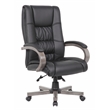 Pemberly Row High Back Executive Chair in Black Upholstery/Gray Wood