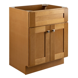 Pemberly Row Contemporary Wood Vanity without Top-Birch 24&quotx18&quot
