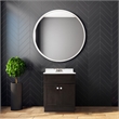 Pemberly Row Contemporary Wood Vanity without Top-Espresso 24in x 18in