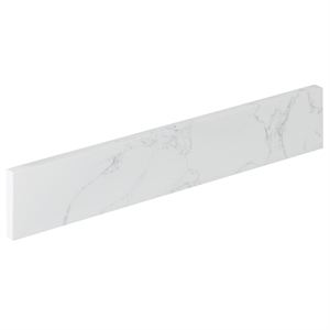 Pemberly Row 21&quotW Engineered Stone Vanity Sidesplash in Grain White