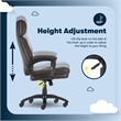 Pemberly Row Executive Big & Tall Ergonomic Office Chair Bonded Leather Brown