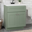 Pemberly Row Wood Vanity Without Top in Morning Fog Unassembled 30