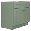 Pemberly Row Wood Vanity Without Top in Morning Fog Unassembled 30