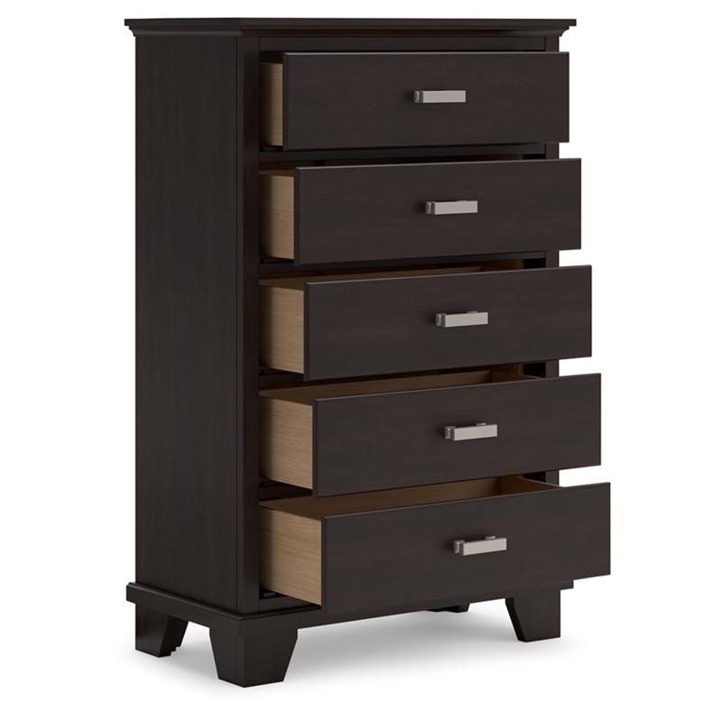 Pemberly Row Wooden Modern / Contemporary Brown Chest of Drawers