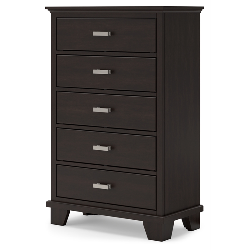 Pemberly Row Wooden Modern / Contemporary Brown Chest of Drawers