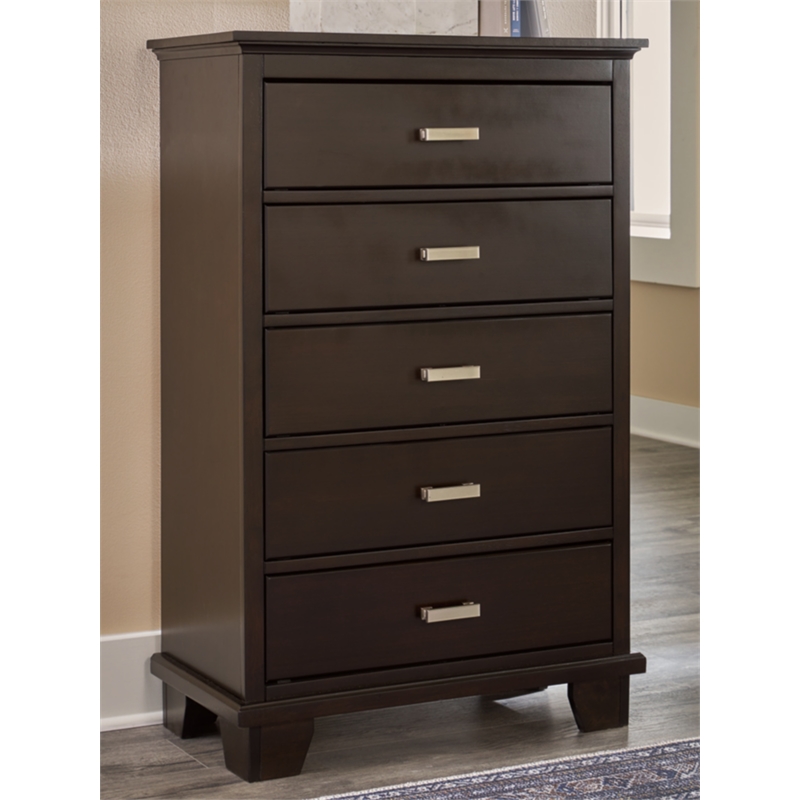 Pemberly Row Wooden Modern / Contemporary Brown Chest of Drawers