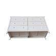 Pemberly Row Solid Wood Bedroom Dresser with 6 Drawers in White