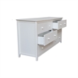 Pemberly Row Solid Wood Bedroom Dresser with 6 Drawers in White