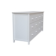 Pemberly Row Solid Wood Bedroom Dresser with 6 Drawers in White