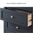 Pemberly Row Solid Wood 4-Drawers Bedroom Chest in Dark Slate Blue