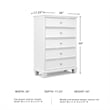 Pemberly Row Wooden Modern / Contemporary White Chest of Drawers