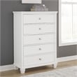 Pemberly Row Wooden Modern / Contemporary White Chest of Drawers