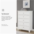 Pemberly Row Wooden Modern / Contemporary White Chest of Drawers