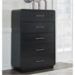 Pemberly Row Wooden Modern / Contemporary Black Chest of Drawers