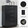 Pemberly Row Wooden Modern / Contemporary Black Chest of Drawers
