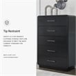 Pemberly Row Wooden Modern / Contemporary Black Chest of Drawers