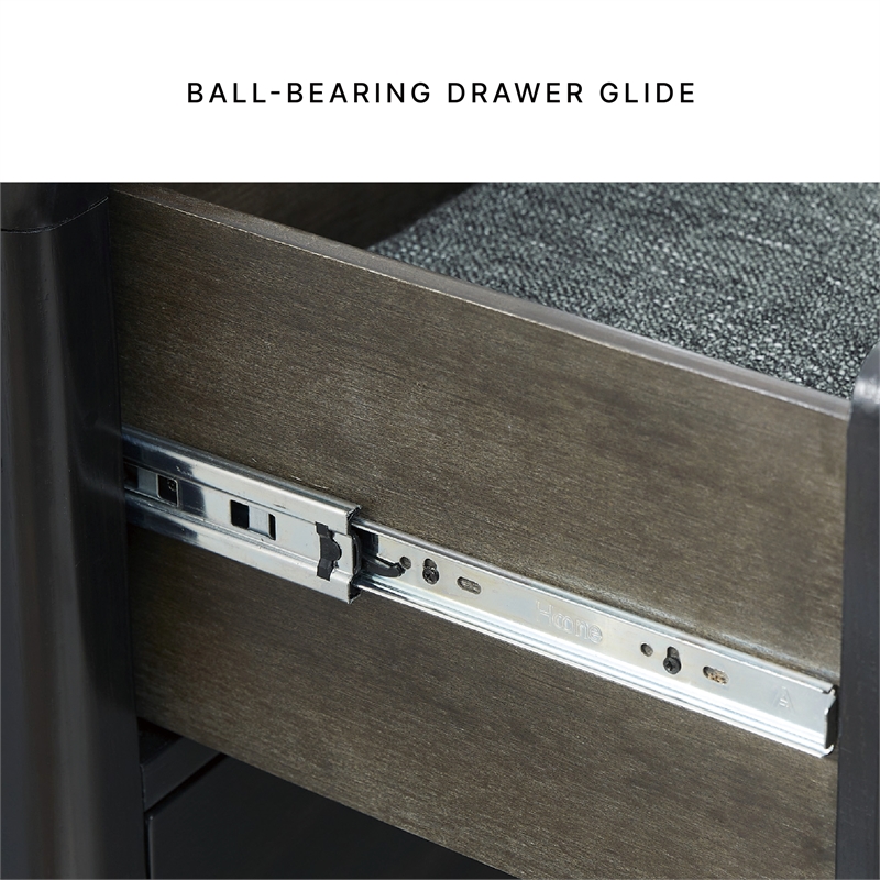 Pemberly Row Wooden Modern / Contemporary Black Chest of Drawers