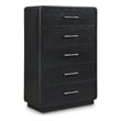 Pemberly Row Wooden Modern / Contemporary Black Chest of Drawers