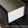Pemberly Row Engineered Wood Contemporary Black Wide Chest of Drawers