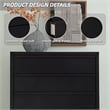 Pemberly Row Engineered Wood Contemporary Black Wide Chest of Drawers