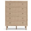 Pemberly Row Engineered Wood Contemporary Beige Chest of Drawers