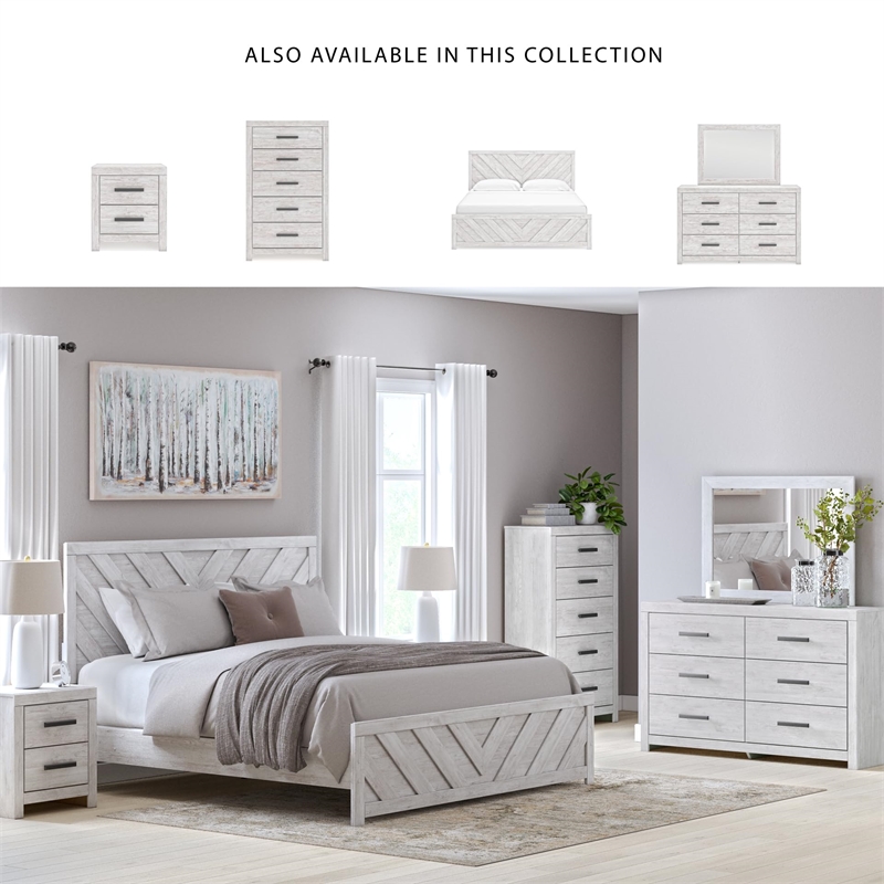 Pemberly Row Engineered Wood Contemporary Light Gray Chest of Drawers