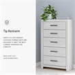 Pemberly Row Engineered Wood Contemporary Light Gray Chest of Drawers