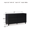 Pemberly Row Engineered Wood Modern / Contemporary Black Dresser