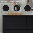 Pemberly Row Engineered Wood Modern / Contemporary Black Dresser