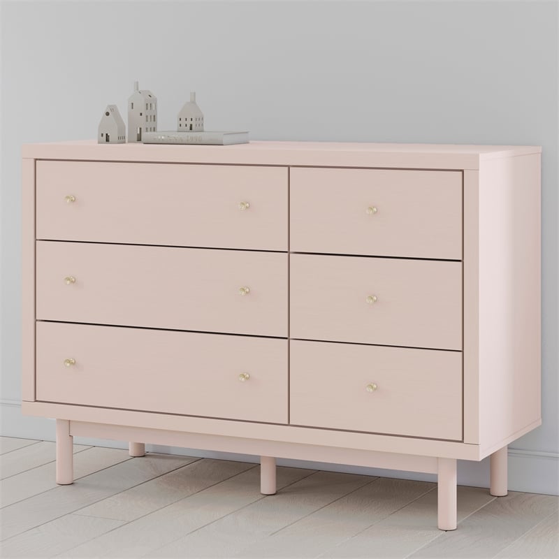 Pemberly Row Engineered Wood Modern / Contemporary Blush Dresser