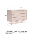 Pemberly Row Engineered Wood Modern / Contemporary Blush Dresser