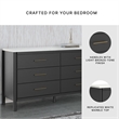 Pemberly Row Engineered Wood Contemporary Black & White Dresser