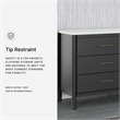 Pemberly Row Engineered Wood Contemporary Black & White Dresser