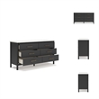 Pemberly Row Engineered Wood Contemporary Black & White Dresser