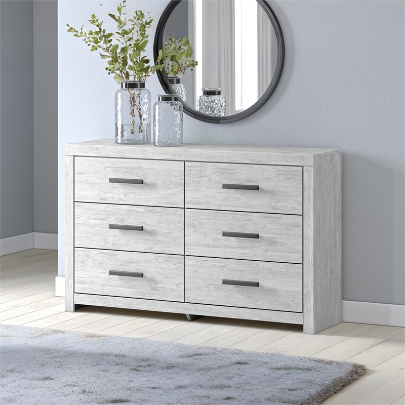 Pemberly Row Engineered Wood Modern / Contemporary Whitewash Dresser