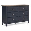 Pemberly Row Wooden Modern / Contemporary Brown & Blue Dresser