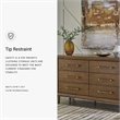 Pemberly Row Wooden Mid-Century Modern Brown Bedroom Dresser