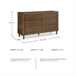 Pemberly Row Wooden Mid-Century Modern Brown Bedroom Dresser