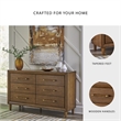 Pemberly Row Wooden Mid-Century Modern Brown Bedroom Dresser