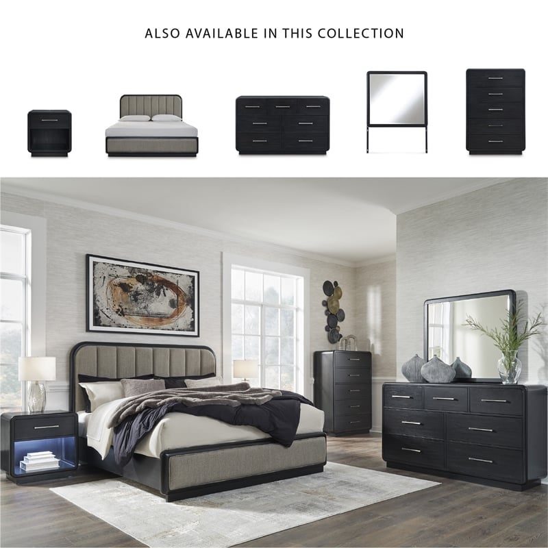 Pemberly Row Wooden Modern / Contemporary Black Bedroom Dresser