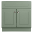 Pemberly Row Vanity Without Top in Evergreen Fog Fully Assembled 30